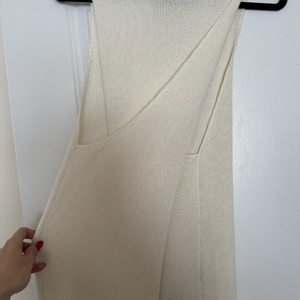 Proenza Schouler Twist Back Knit Tank - Size M - Cream - Picture 5 of 9